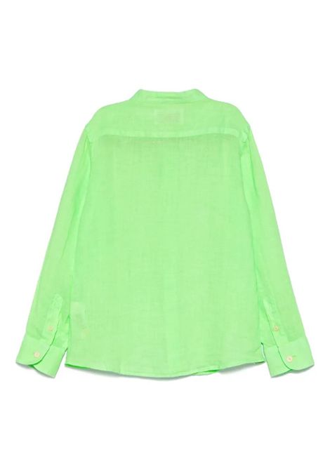 Camicia con logo SAINT BARTH | PAT0001 PATI02006H LINEN 75 FLUO GREEN